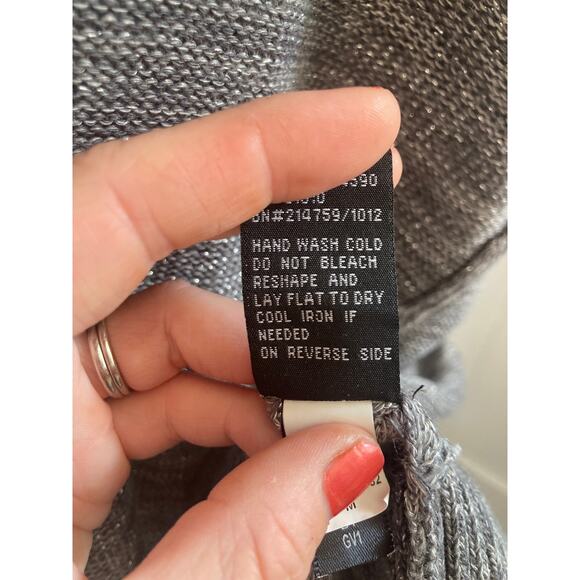 IZ Byer Grey Cardigan With Waist Tie, Size M - Picture 7 of 7